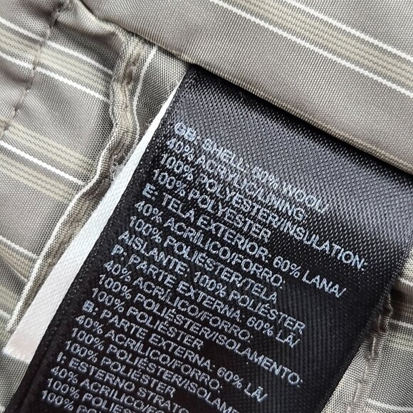 The North Face Coat Womens Medium Brown Toggle Wool Blend Hooded Jacket Pockets - Picture 16 of 16